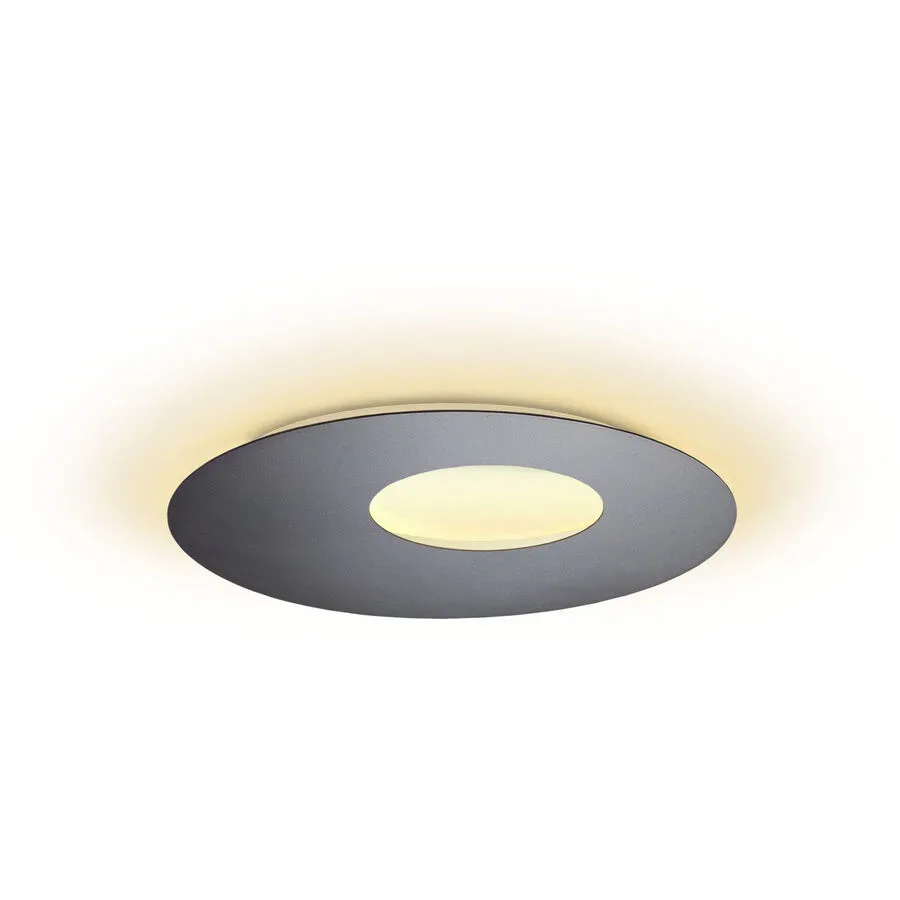 Escale Deckenlampe Blade Grau Aluminium 59 cm 3.5 cm - Farbe: anthrazit - LED - Lichtfarbe: Extra warmweiss - Deckenlampe- LED Energiesparlampe