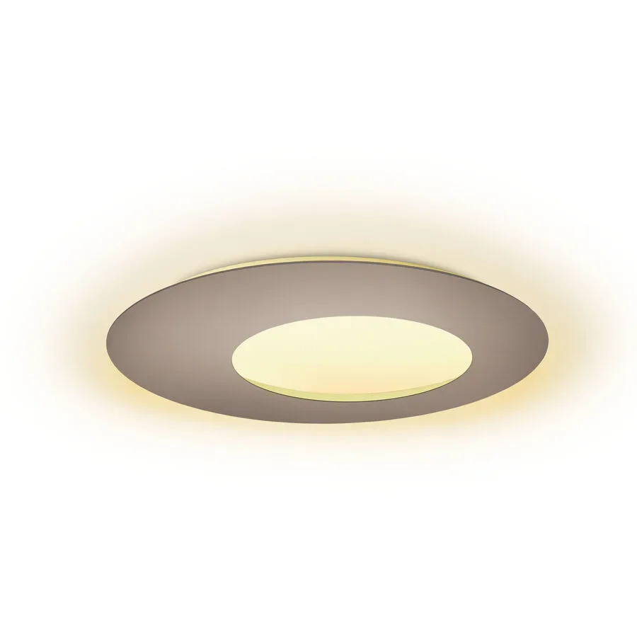 Escale Deckenlampe Blade Braun/Grau Aluminium 79 cm 3.5 cm - Farbe: taupe - LED - Lichtfarbe: Extra warmweiss - Deckenlampe- LED Energiesparlampe