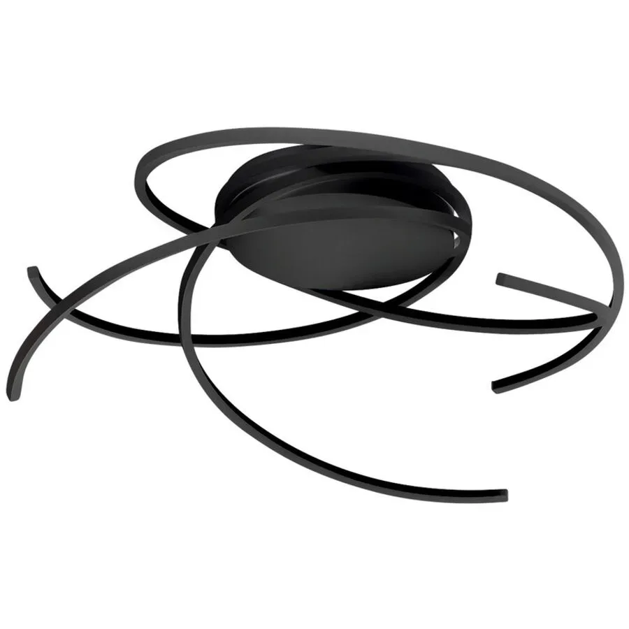 Escale Deckenlampe Space Schwarz Aluminium 55 cm 16 cm - LED - Lichtfarbe: Extra warmweiss - Deckenlampe- LED Energiesparlampe