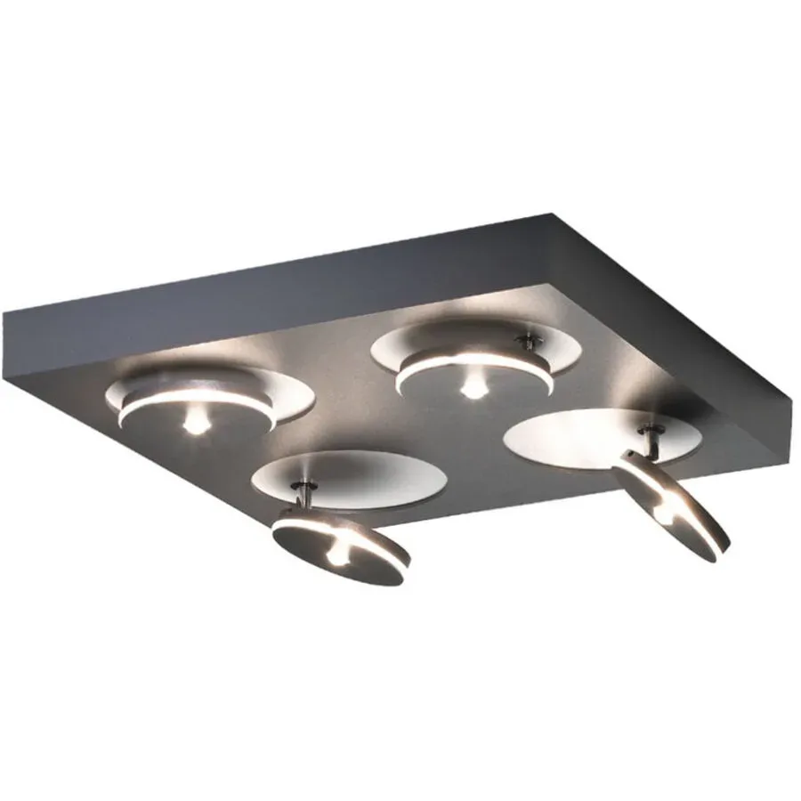 Escale Spot Spot it Grau Aluminium 40 cm 5 cm - Farbe: anthrazit - LED - Lichtfarbe: Extra warmweiss - Spot- LED Energiesparlampe