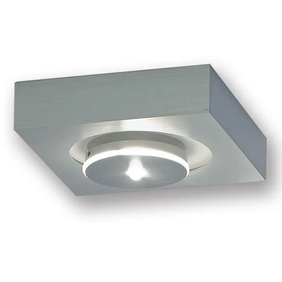 Escale Spot Spot it Silber Aluminium 20 cm 5 cm - Farbe: Aluminium geschliffen - LED - Lichtfarbe: Extra warmweiss - Spot- LED Energiesparlampe