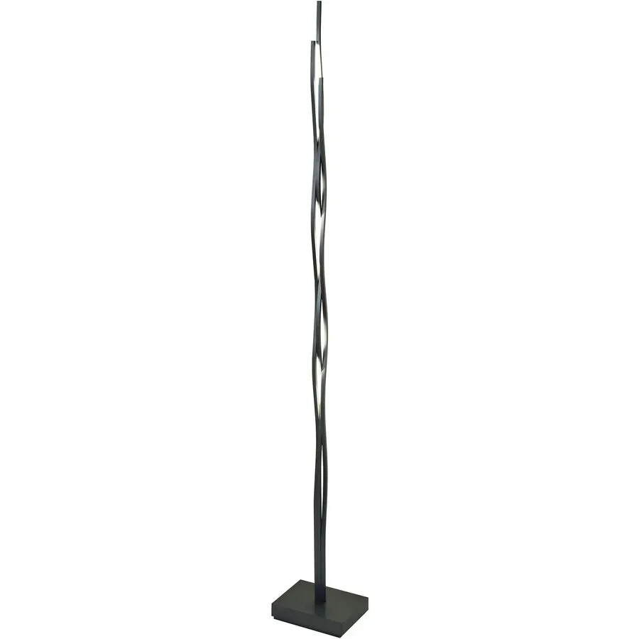 Escale Stehlampe Silk Grau Aluminium 20 cm 170 cm - Farbe: anthrazit - LED - Lichtfarbe: Extra warmweiss - Stehlampe- LED Energiesparlampe
