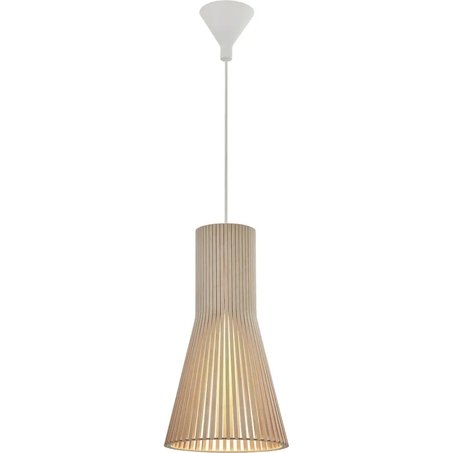 Secto Design Pendellampe Secto Small Braun Holz 25 cm 45 cm - Farbe: natur - LED - Lichtfarbe: Warmweiss - Material: Birkenholz - Pendellampe- LED