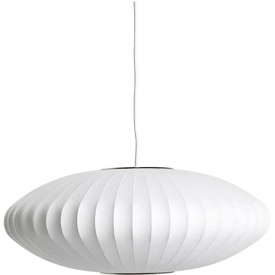 Designer-Pendellampe HAY Nelson Saucer E27 D 45 cm - Farbe: offwhite - Material: Polymer - Designer-Pendellampe