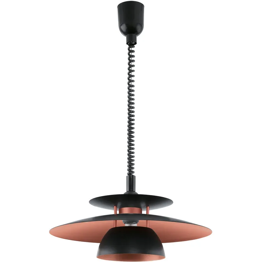 Eglo Pendellampe Brenda Schwarz Stahl 110 cm - Farbe: kupfer - LED - Material: Kunststoff/Metall - Pendellampe- LED Energiesparlampe
