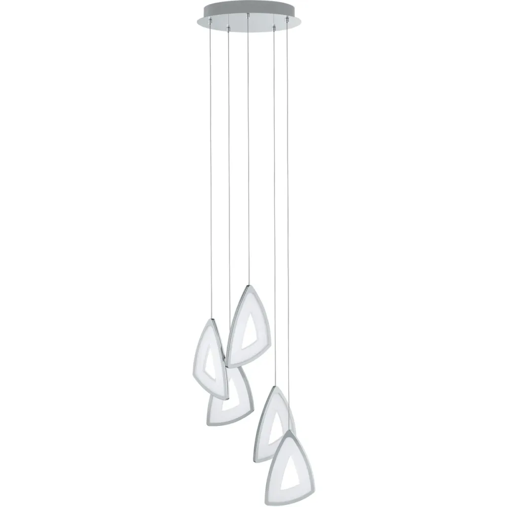 Eglo Pendellampe Amonde Grau Aluminium 150 cm - Farbe: Satin - LED - Lichtfarbe: Warmweiss - Material: Aluminium/Kunststoff - Pendellampe- LED
