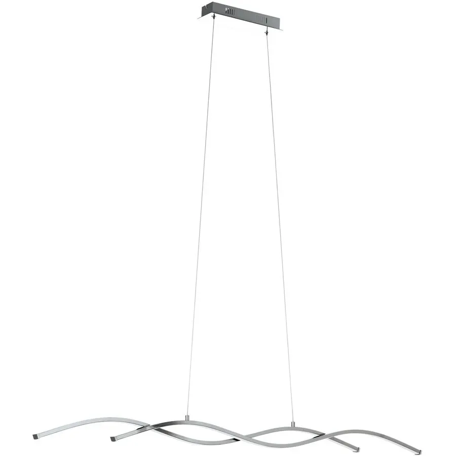 Eglo Pendellampe Lasana 2 Weiss/Grau Kunststoff 8 cm 120 cm - Farbe: chrom - LED - Lichtfarbe: Warmweiss - Material: Aluminium/Stahl/Kunststoff -