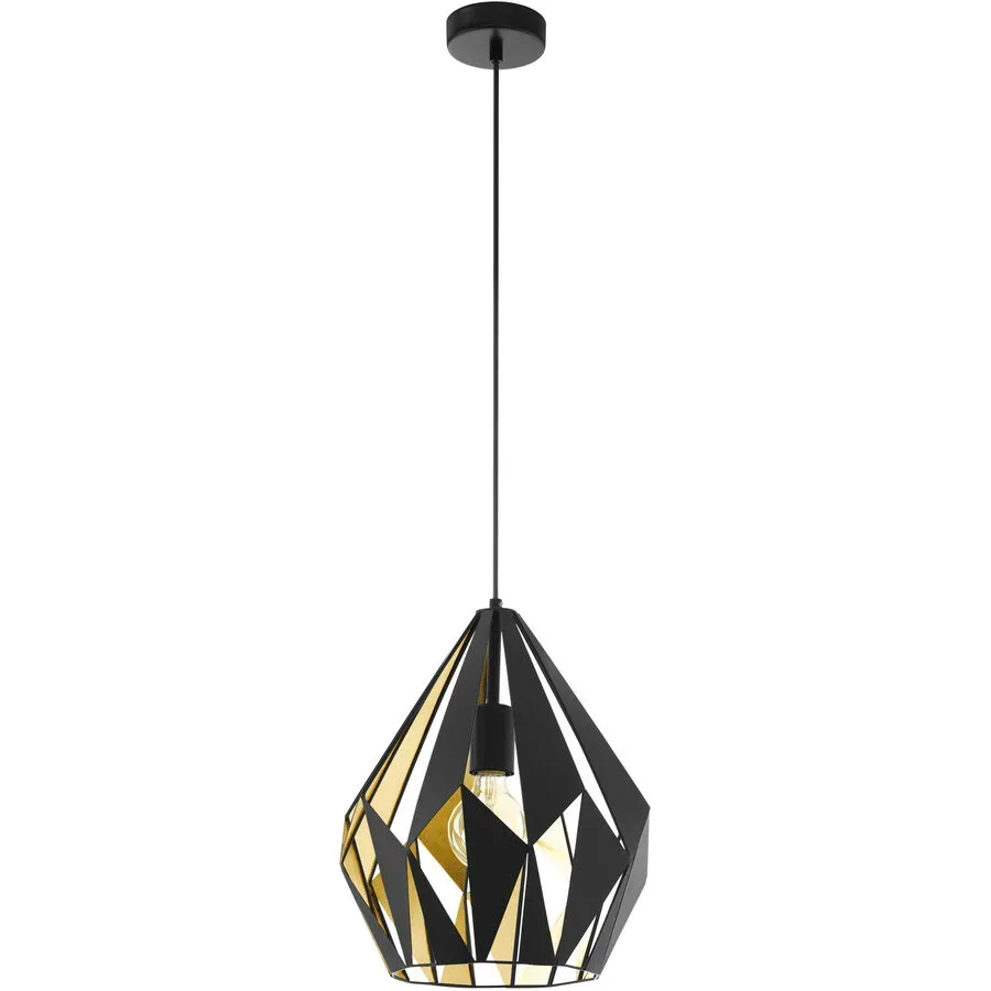 Pendellampe Carlton 1 Gold/Schwarz Stahl 110 cm - Pendellampe