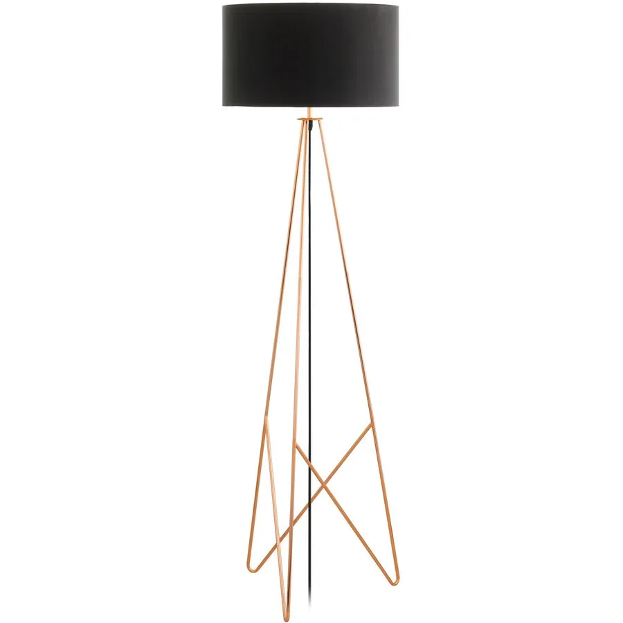 Stehlampe Camporale Schwarz Stahl/Stoff 154 cm - Stehlampe