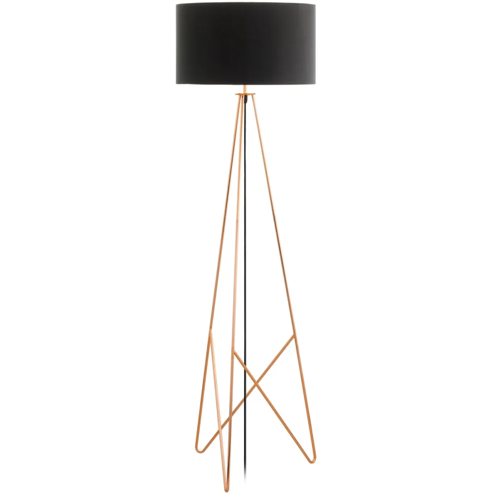 Stehlampe Camporale Schwarz Stahl/Stoff 154 cm - Stehlampe