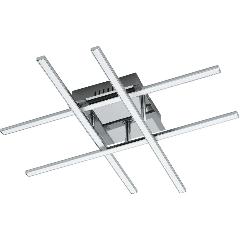 Wandlampe Lasana 1 Weiss/Grau Kunststoff/Metall 50 cm 10 cm - Farbe: chrom/weiss - LED - Lichtfarbe: Warmweiss - Wandlampe- LED Energiesparlampe