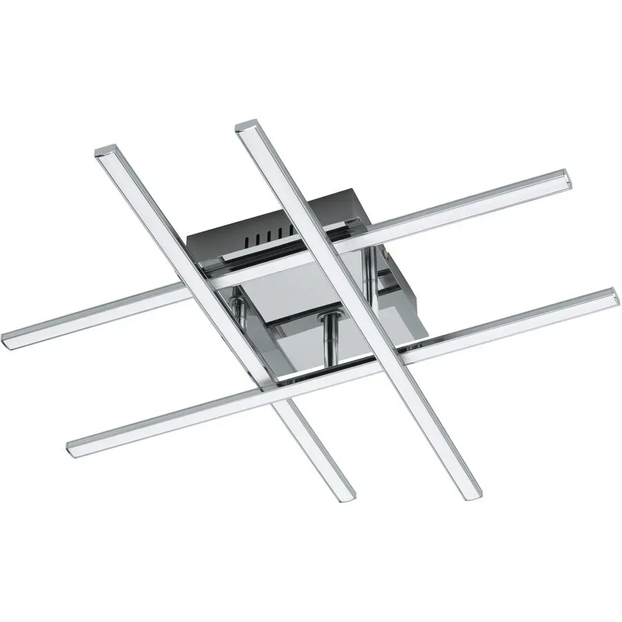 Wandlampe Lasana 1 Weiss/Grau Kunststoff/Metall 50 cm 10 cm - Farbe: chrom/weiss - LED - Lichtfarbe: Warmweiss - Wandlampe- LED Energiesparlampe