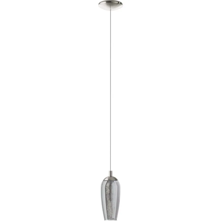 Pendellampe Farsala Schwarz Stahl/Glas 110 cm - LED - Lichtfarbe: Warmweiss - Material: Stahl/ Glas - Pendellampe- LED Energiesparlampe