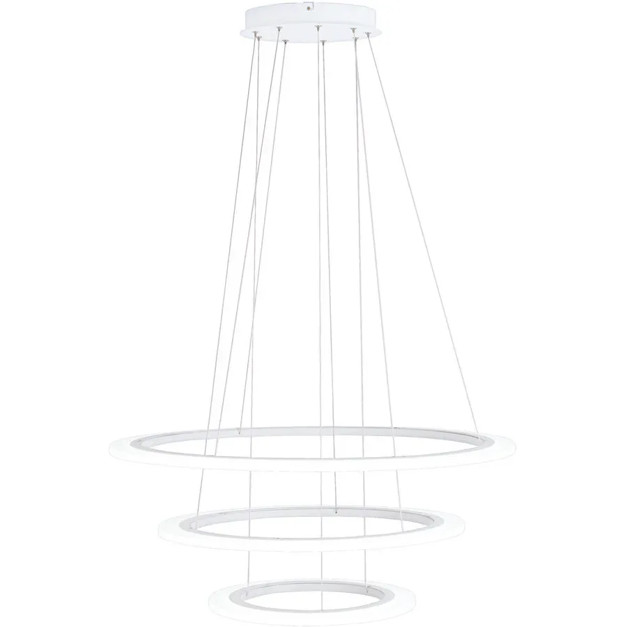 Pendellampe Penaforte Weiss Aluminium/Kunststoff 79 cm 150 cm - LED - Lichtfarbe: Warmweiss - Pendellampe- LED Energiesparlampe