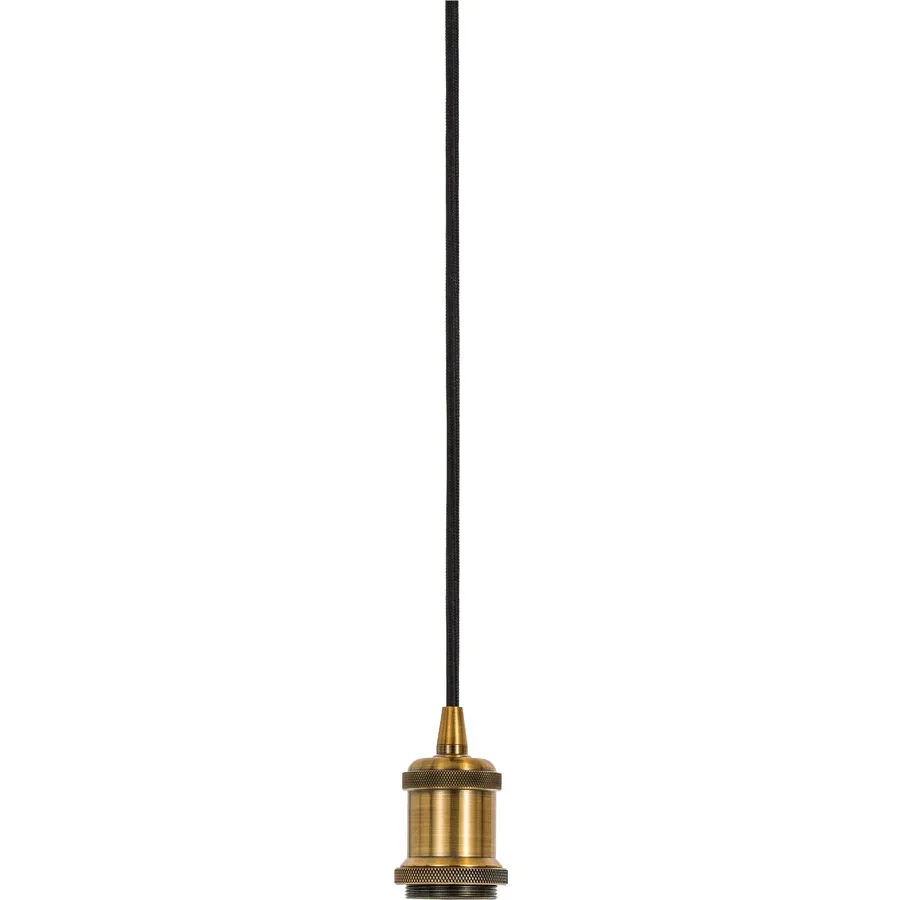 Pendellampe Industrial Gold/Schwarz Metall 10 cm 250 cm - Pendellampe