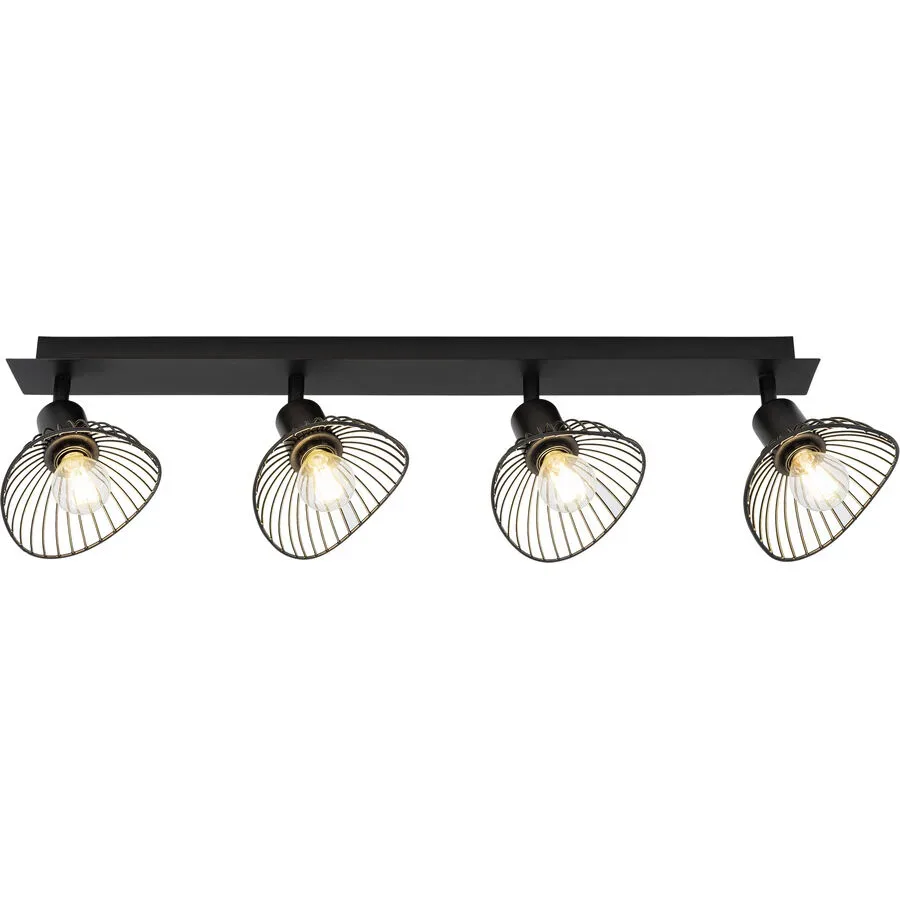 Spot Adrien Schwarz Metall 66 cm 19 cm - Farbe: schwarz matt - Spot