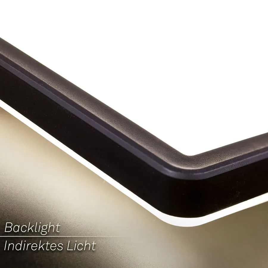 Deckenlampe Emma II Kunststoff schwarz 58cm - LED - Lichtfarbe: Helles Neutralweiss - Deckenlampe- LED Energiesparlampe