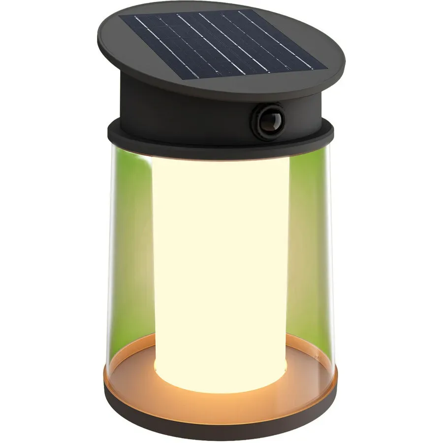 Solarlampe Philips Schwarz Metall 20 cm 31.7 cm - LED - Lichtfarbe: Extra warmweiss - Solarlampe- LED Energiesparlampe