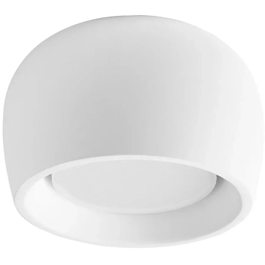 Deckenlampe Mysia Weiss Gips 11 cm 7.5 cm - LED - Lichtfarbe: Warmweiss - Deckenlampe- LED Energiesparlampe