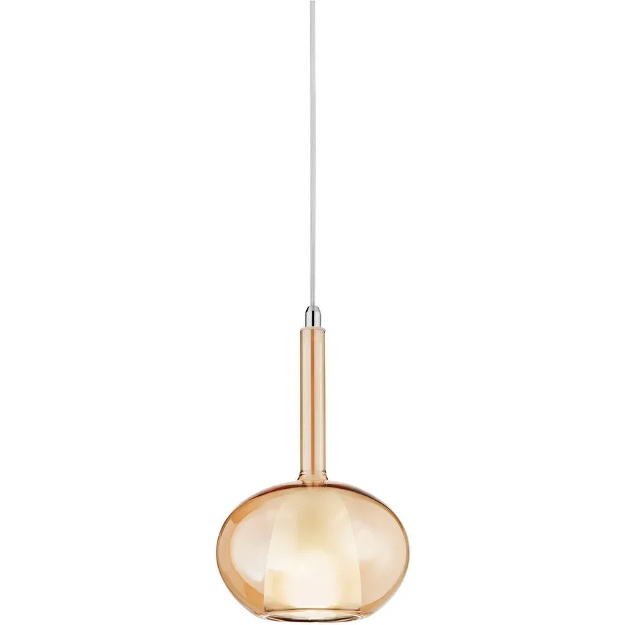 Giberti Luce Pendellampe Carina Gelb Glas 16 cm 26.5 cm - Farbe: amber - Pendellampe