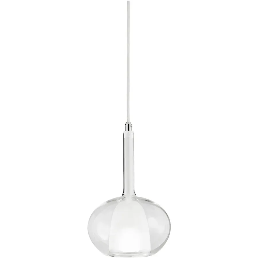 Giberti Luce Pendellampe Carina Weiss Glas 22 cm 33 cm - Pendellampe