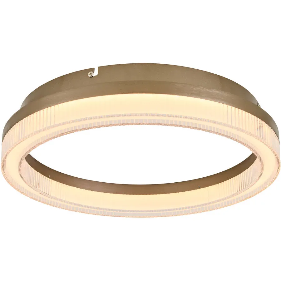 Deckenlampe Gallia Aluminium/Acryl grau gebürstet Ø40cm - LED - Deckenlampe