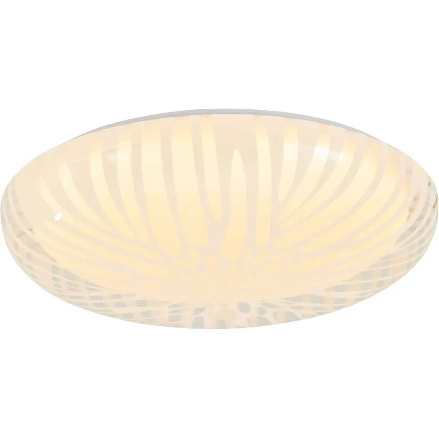 Deckenlampe Fleur Kunststoff/Metall weiss Ø 39cm 22W LED - LED - Deckenlampe- LED Energiesparlampe