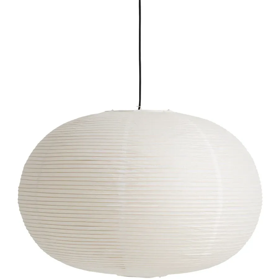 Designer-Pendellampe HAY Paper Shade Ellipse D 48 cm - Farbe: Weiss - Material: Papier - Designer-Pendellampe