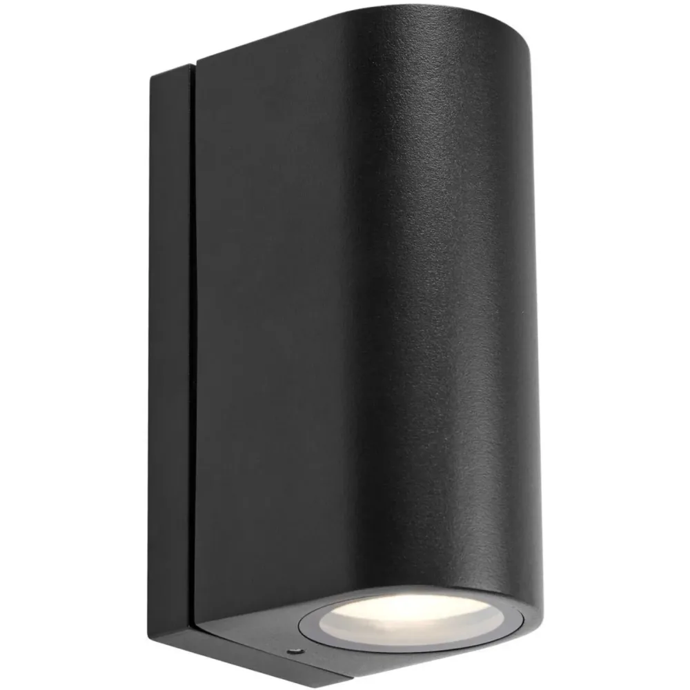 Wandlampe aussen Markslöjd Schwarz Aluminium Dimmbar B 9 cm IP65 2er Set