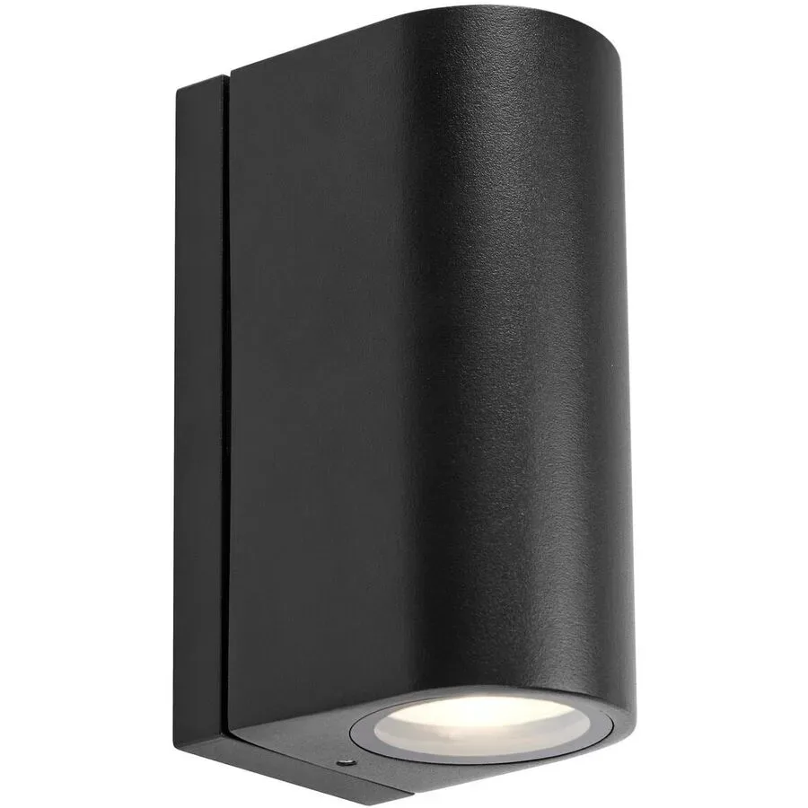 Wandlampe aussen Markslöjd Schwarz Aluminium Dimmbar B 9 cm IP65 2er Set