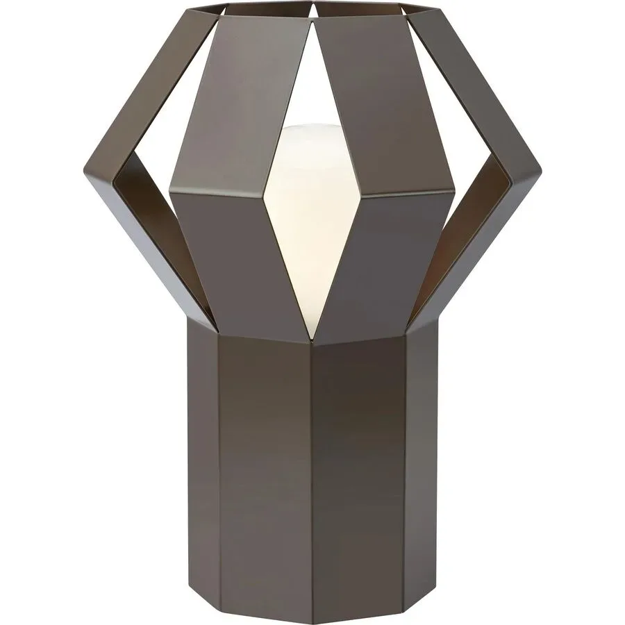 Tischlampe Markslöjd Braun Glas H 27 cm