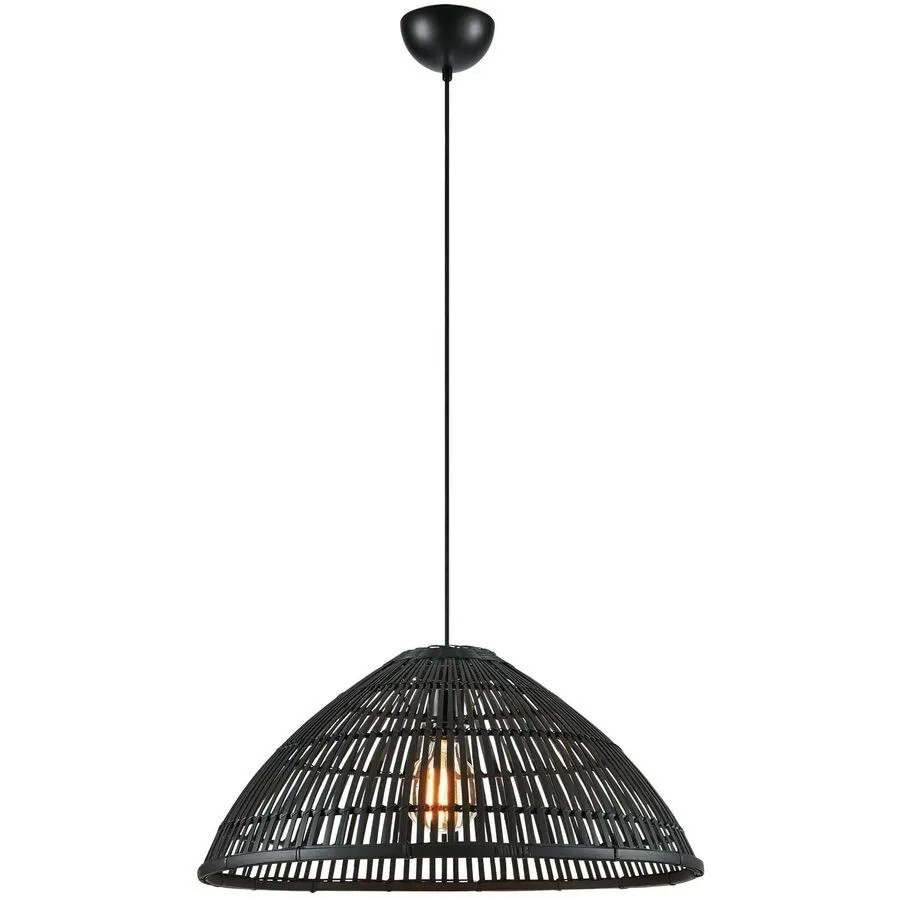 Pendellampe Markslöjd Schwarz matt Bambus/Metall B 58 cm