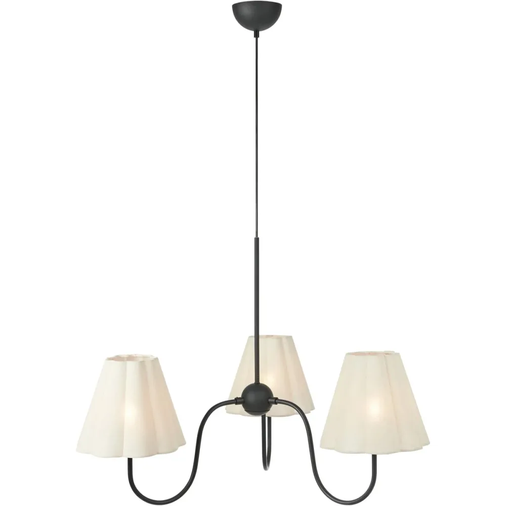 Pendellampe Markslöjd Schwarz/Beige Eisen/Glas B 90 cm