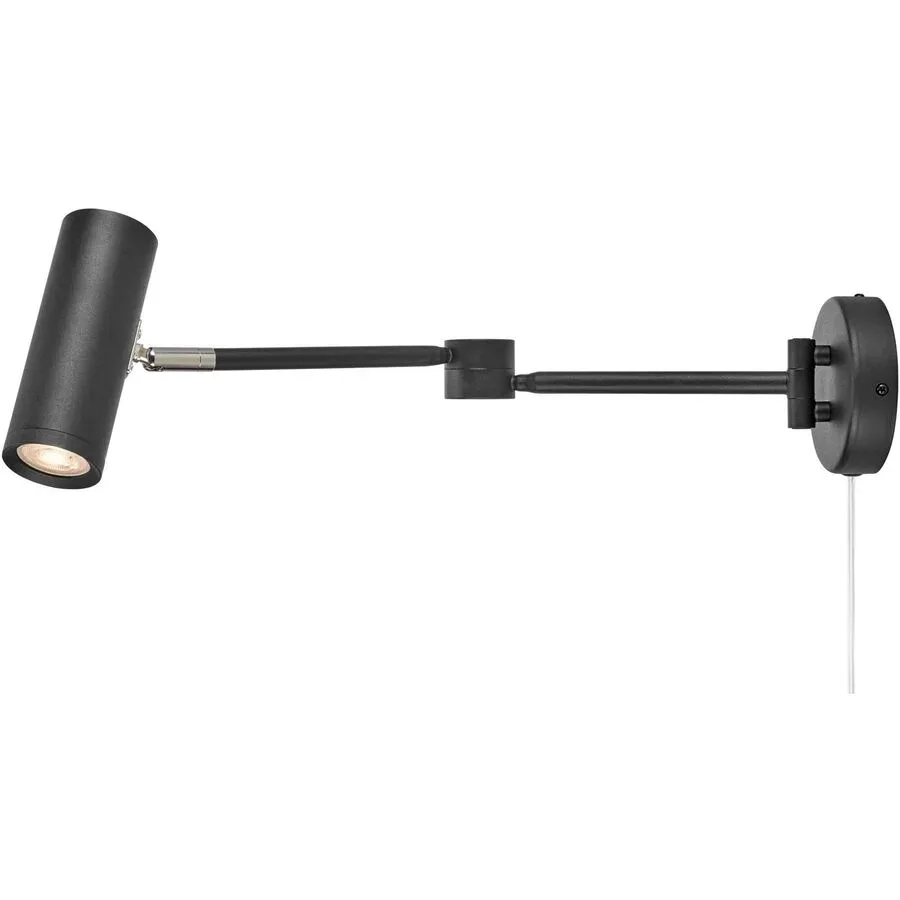 Wandlampe Markslöjd Schwarz Eisen/Glas 450 lm Dimmbar B 57.7 cm