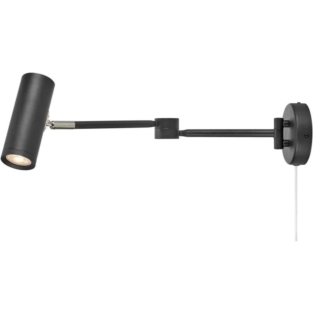 Wandlampe Markslöjd Schwarz Eisen/Glas 450 lm Dimmbar B 57.7 cm