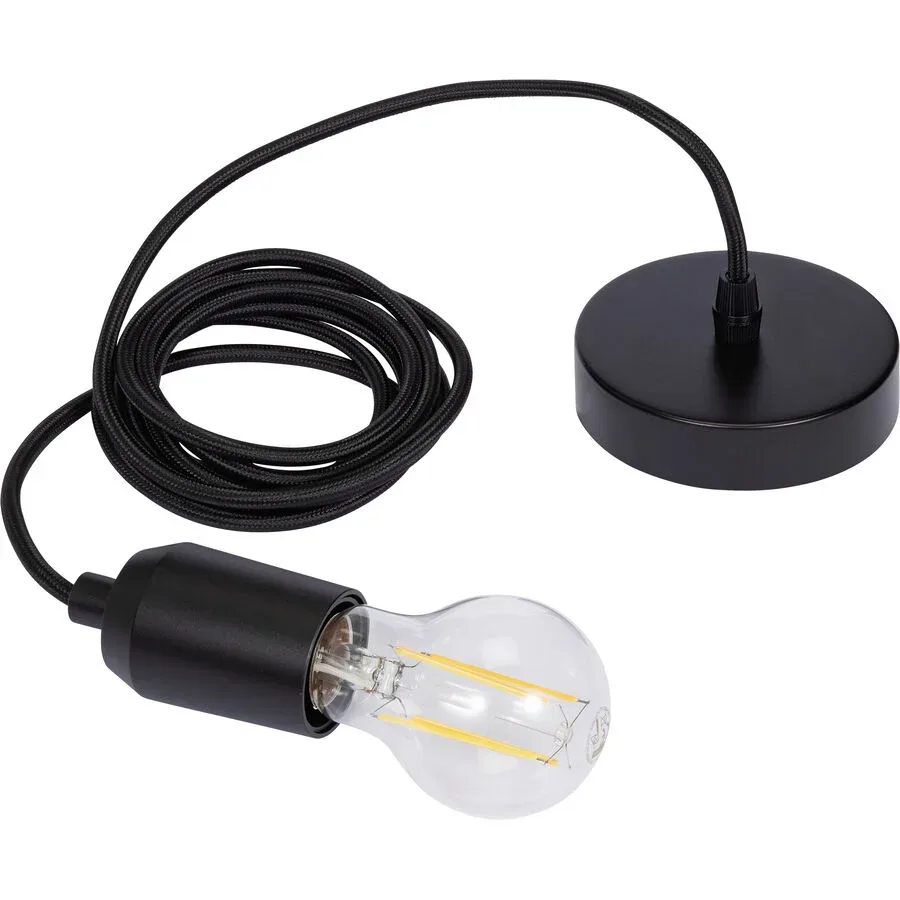 Lampenfassung Industrial Schwarz Metall 4 cm - Lampenfassung