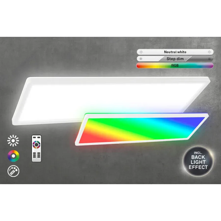 Deckenlampe Emma Kunststoff weiss RGB 58cm - LED - Lichtfarbe: Helles Neutralweiss - Deckenlampe- LED Energiesparlampe