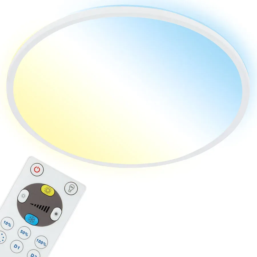 Deckenlampe Emma Kunststoff weiss Ø 29,3 cm - LED - Lichtfarbe: Warmweiss - Kaltes Tagesweiss - Deckenlampe- LED Energiesparlampe