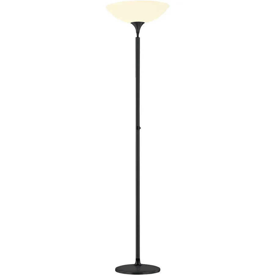 Designer-Stehlampe Bankamp Opera schwarz dimmbar H 180 cm - LED - Lichtfarbe: Extra warmweiss - Material: Messing/Eisen/Glas - Designer-Stehlampe- LED
