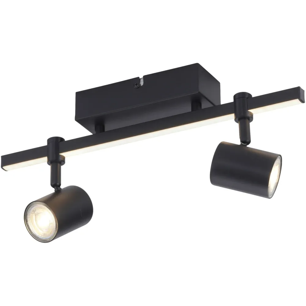 Wandlampe Q-Mia Grau Aluminium 12.5 cm 12.5 cm - Farbe: stahl - LED - Lichtfarbe: Warmweiss - Spot- LED Energiesparlampe