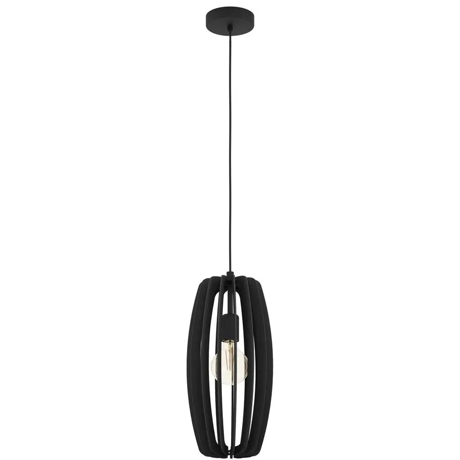 Eglo Pendellampe Bajazzara Schwarz Stahl 26 cm 110 cm - Pendellampe