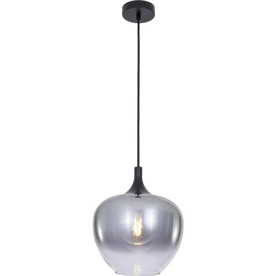 Pendellampe Tiara Schwarz Glas/Metall 24 cm 120 cm - Material: Metall/Glas - Pendellampe