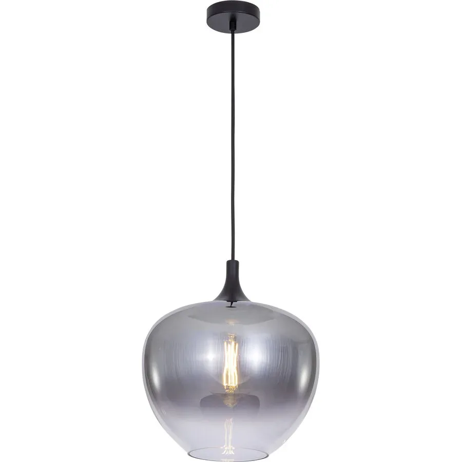 Pendellampe Tiara Schwarz/Grau Glas/Metall 29 cm 120 cm - Material: Metall/Glas - Pendellampe