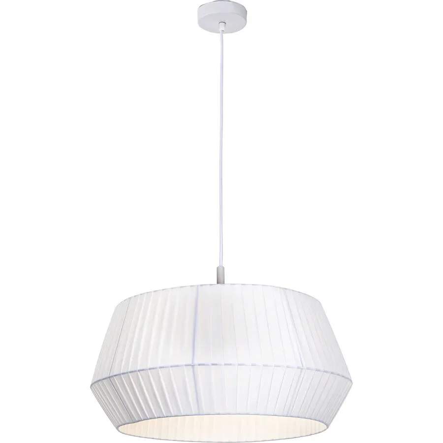 Pendellampe Nasau Weiss Metall/Stoff 50 cm 126 cm - Pendellampe