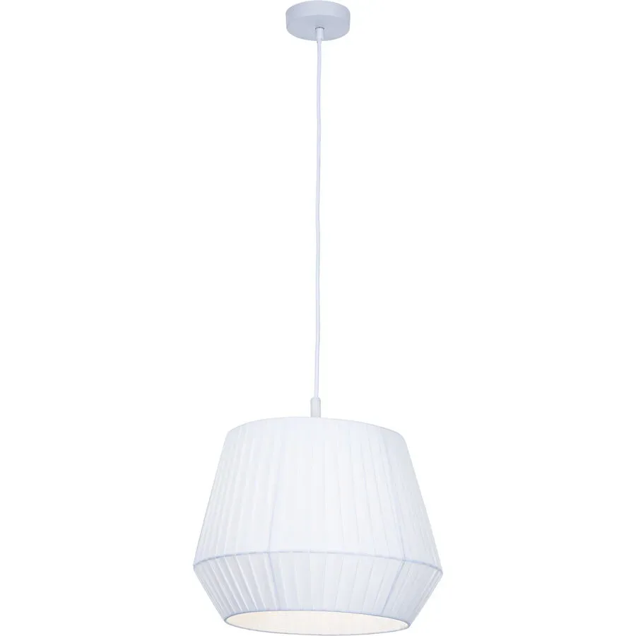 Pendellampe Nasau Weiss Metall/Stoff 35 cm 126 cm - Material: Metall/ Stoff - Pendellampe