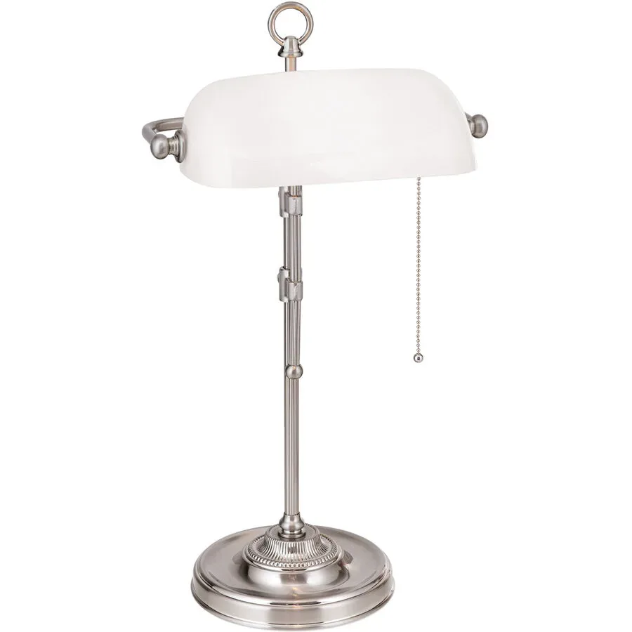 Briamond Tischlampe Harvard Weiss Glas/Messing 28 cm 53 cm - Farbe: Opal weiss satiniert - Material: Messing/Glas - Tischlampe