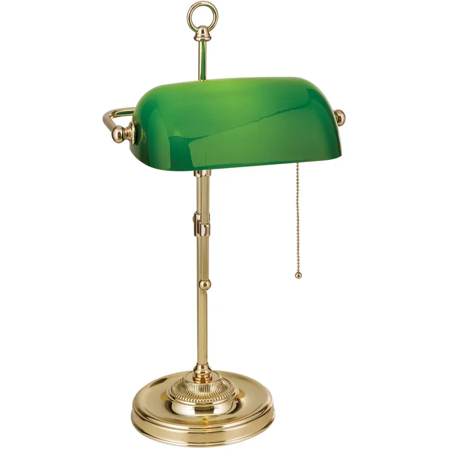 Briamond Tischlampe Harvard Grün Glas/Messing 28 cm 53 cm - Farbe: messing/grün - Material: Messing/Glas - Tischlampe