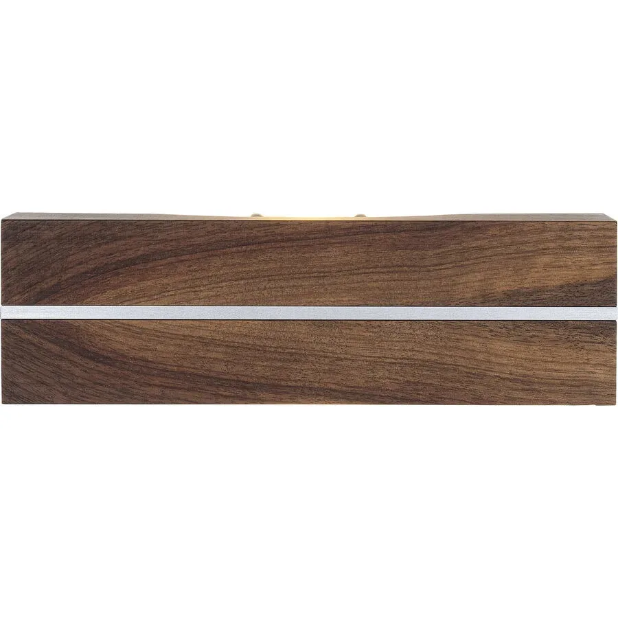 HERZBLUT Wandlampe Dana Braun Metall/Holz 7 cm 23 cm - LED - Lichtfarbe: Extra warmweiss - Material: Nickel/Nussbaumholz massiv - Wandlampe- LED