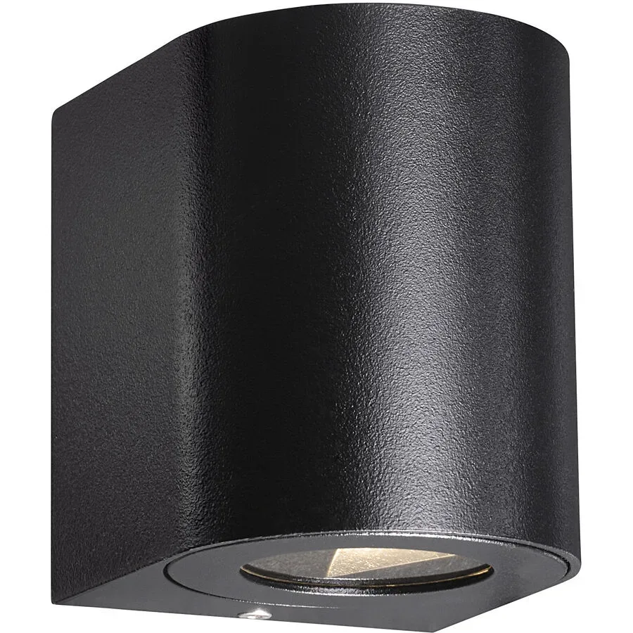 NORDLUX Wandlampe aussen Canto Schwarz Aluminium 8.7 cm 10.4 cm - LED - Lichtfarbe: Extra warmweiss - Wandlampe aussen- LED Energiesparlampe