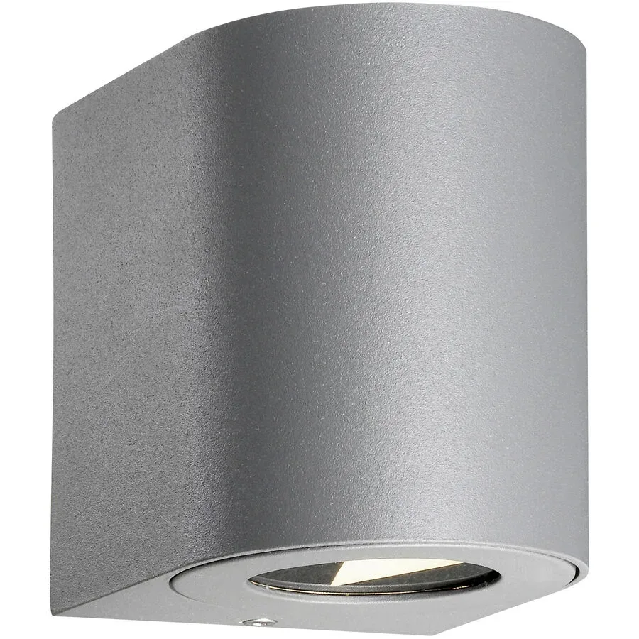 NORDLUX Wandlampe aussen Canto Grau Aluminium 8.7 cm 10.4 cm - LED - Lichtfarbe: Extra warmweiss - Wandlampe aussen- LED Energiesparlampe